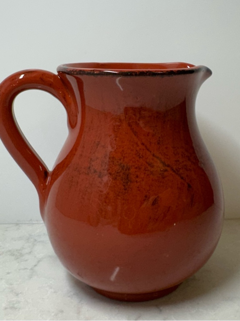 Red Ceramic Pitcher Vase - Decorative Home Art Made in Italy